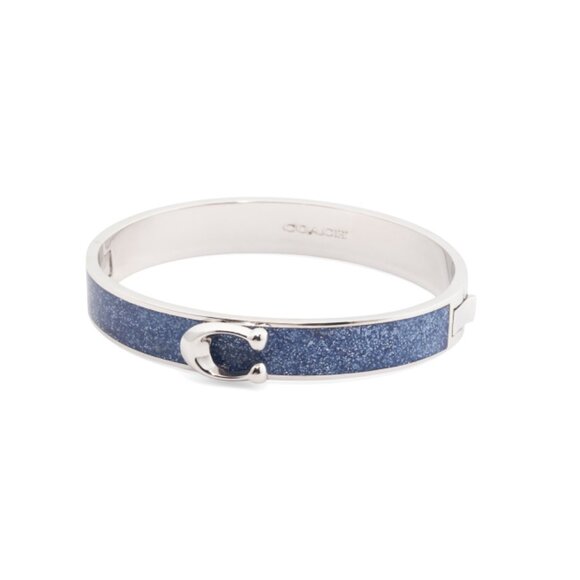 COACH Silver Hinged Bangle Bracelet - Picture 1 of 2